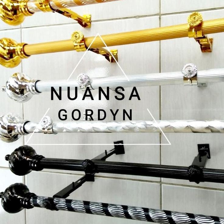 ⚡COD⚡ Besi Gorden Full Set/Tiang Gorden/Rel Gorden/Batang Hordeng