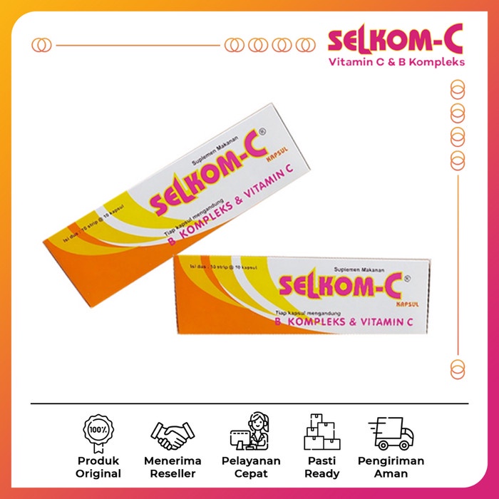 Multivitamin Selkom C - Suplemen Kesehatan 1 Box isi 100 Kapsul