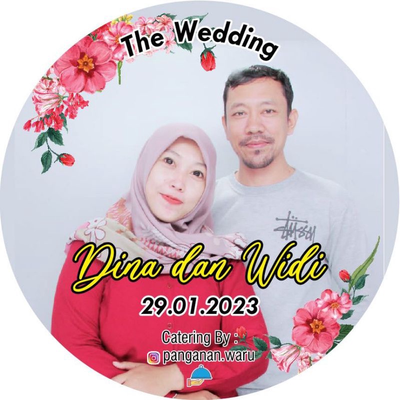 

STIKER KOTAK NASI WEDDING / STIKER KHITAN / STIKER AQIQAH DIAMETER 5CM