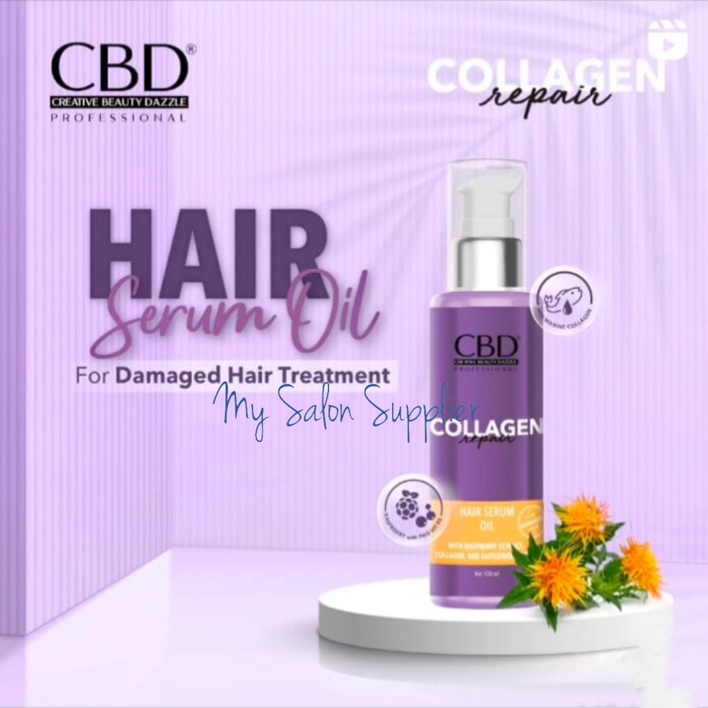 CBD Collagen Repair Hair Serum Oil / Serum Rambut 100ml