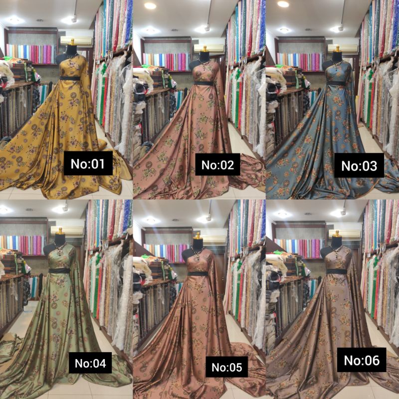 Kain Armany Silky Bunga Salur PS-2207058 Varian