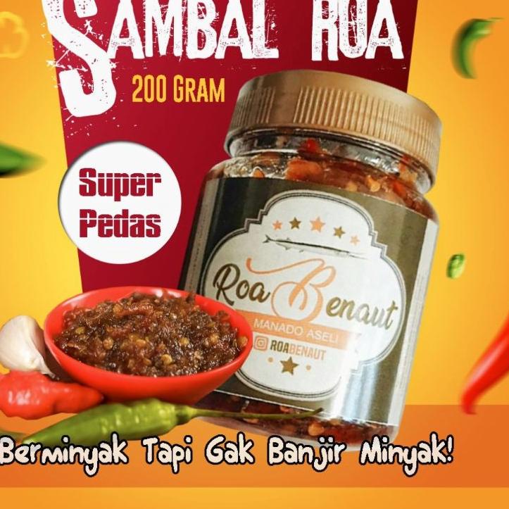 

Terbaru[KF7]-Sambal Roa Asap Manado Tanpa MSG - Sambel Ikan Roa Pedas 200 gram