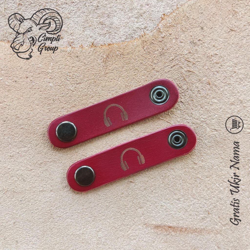 Penjepit kabel hedset klip kabel charger kulit