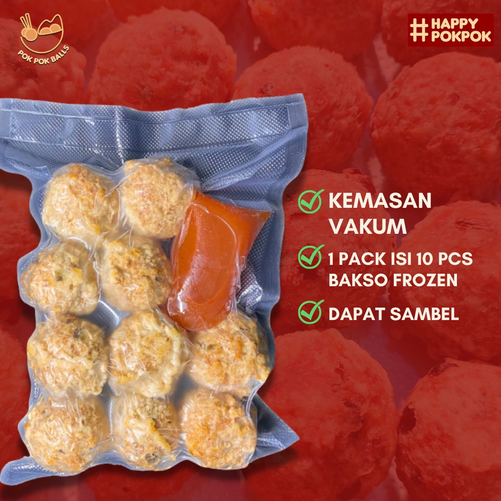 

PokPokBalls Bakso Goreng Ayam Udang Frozen Bandung Jabodetabek