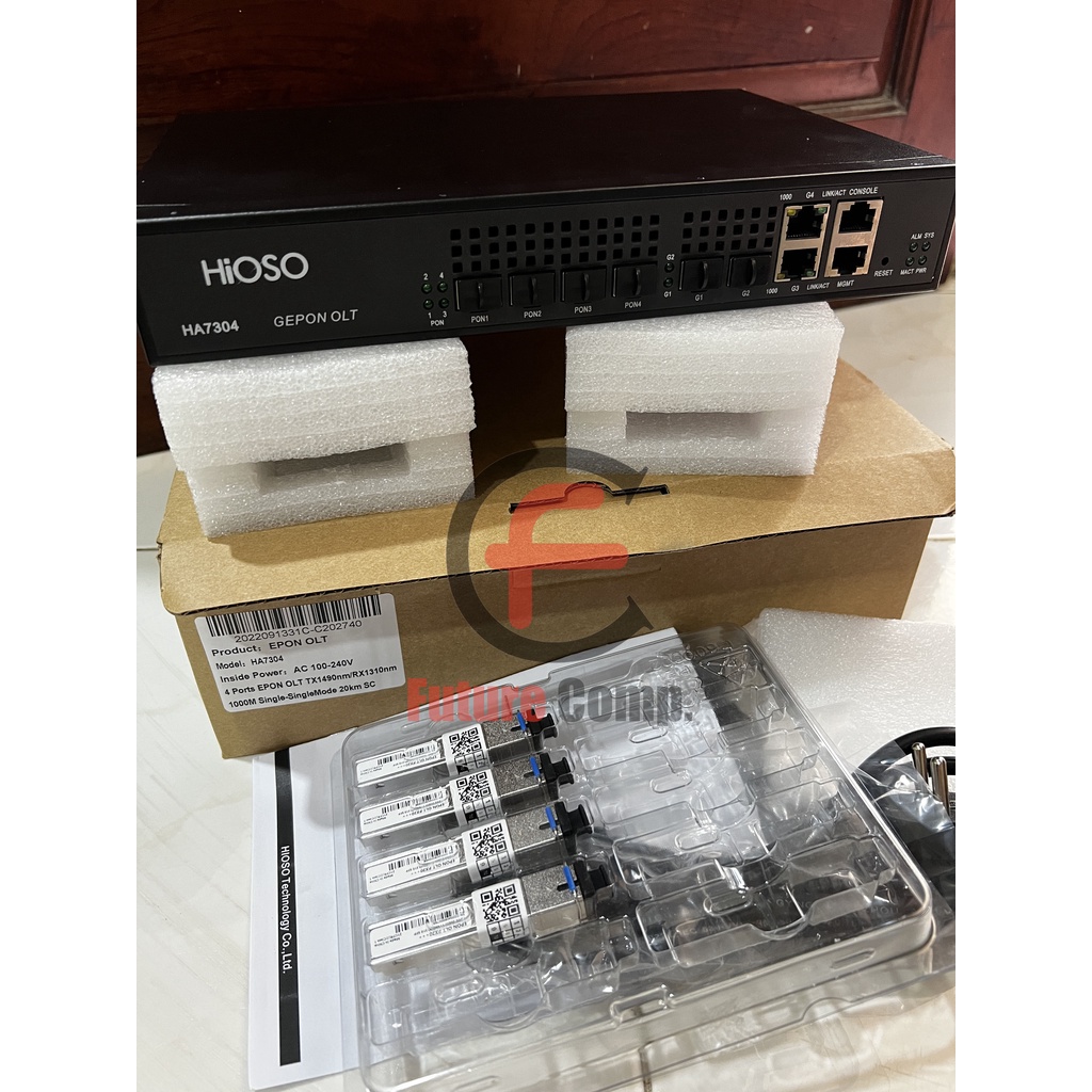 HIOSO HA7304 4PON EPON OLT With SFP