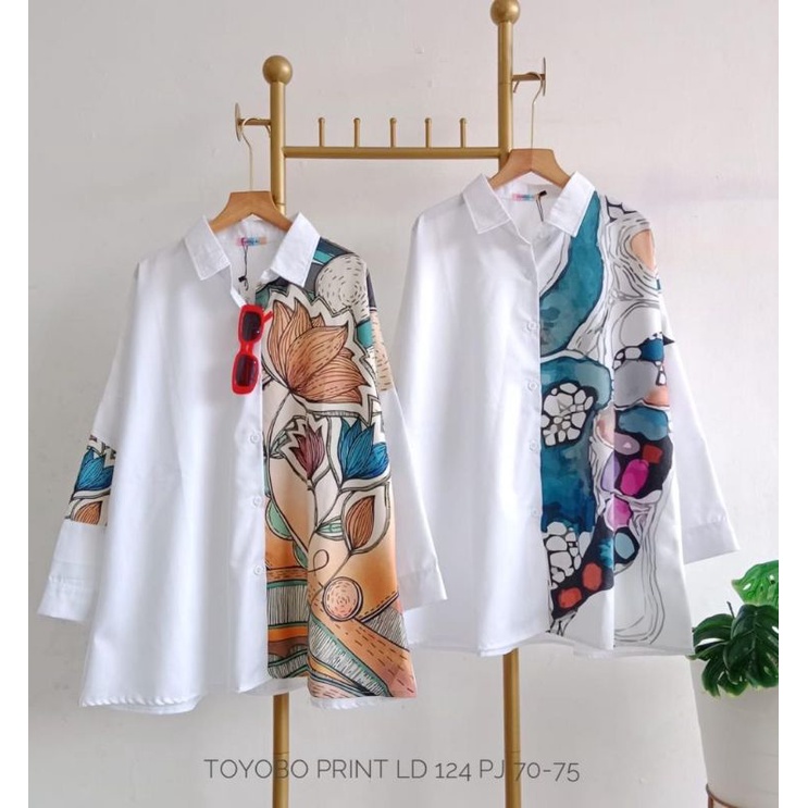 kemeja katun toyobo printed