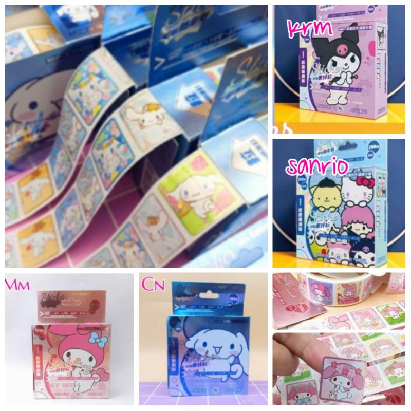 

CL Sticker laser isolasi 200pc Melody Kuromi Cinamoroll