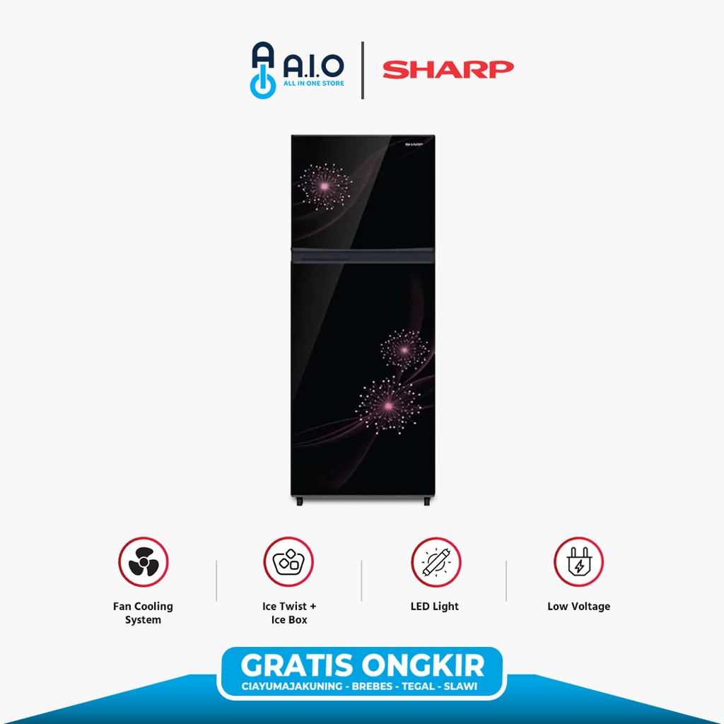 SHARP - KULKAS 2 PINTU - SJ 317MG DB