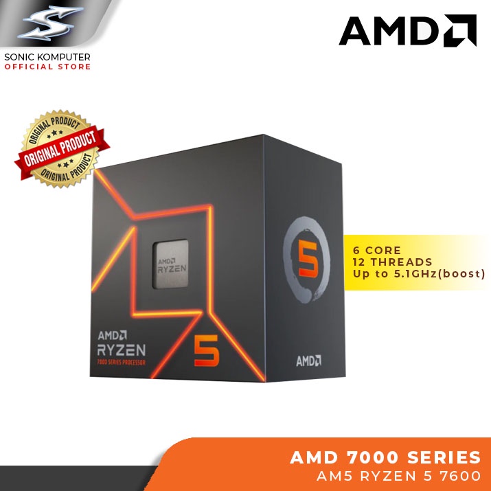 AMD RYZEN 5 7600 CPU Processor AM5