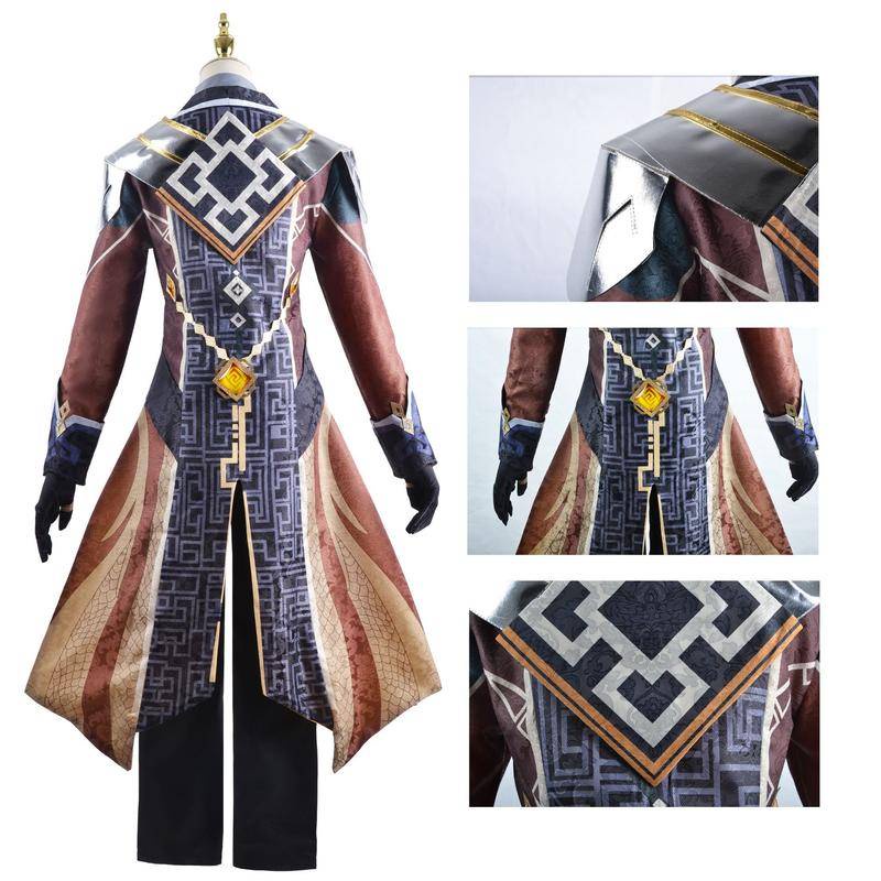 【Wetrose】Genshin Impact Coat Zhongli Cos Suit Costume Men Zhongli Cosplay Set Suit For Boys