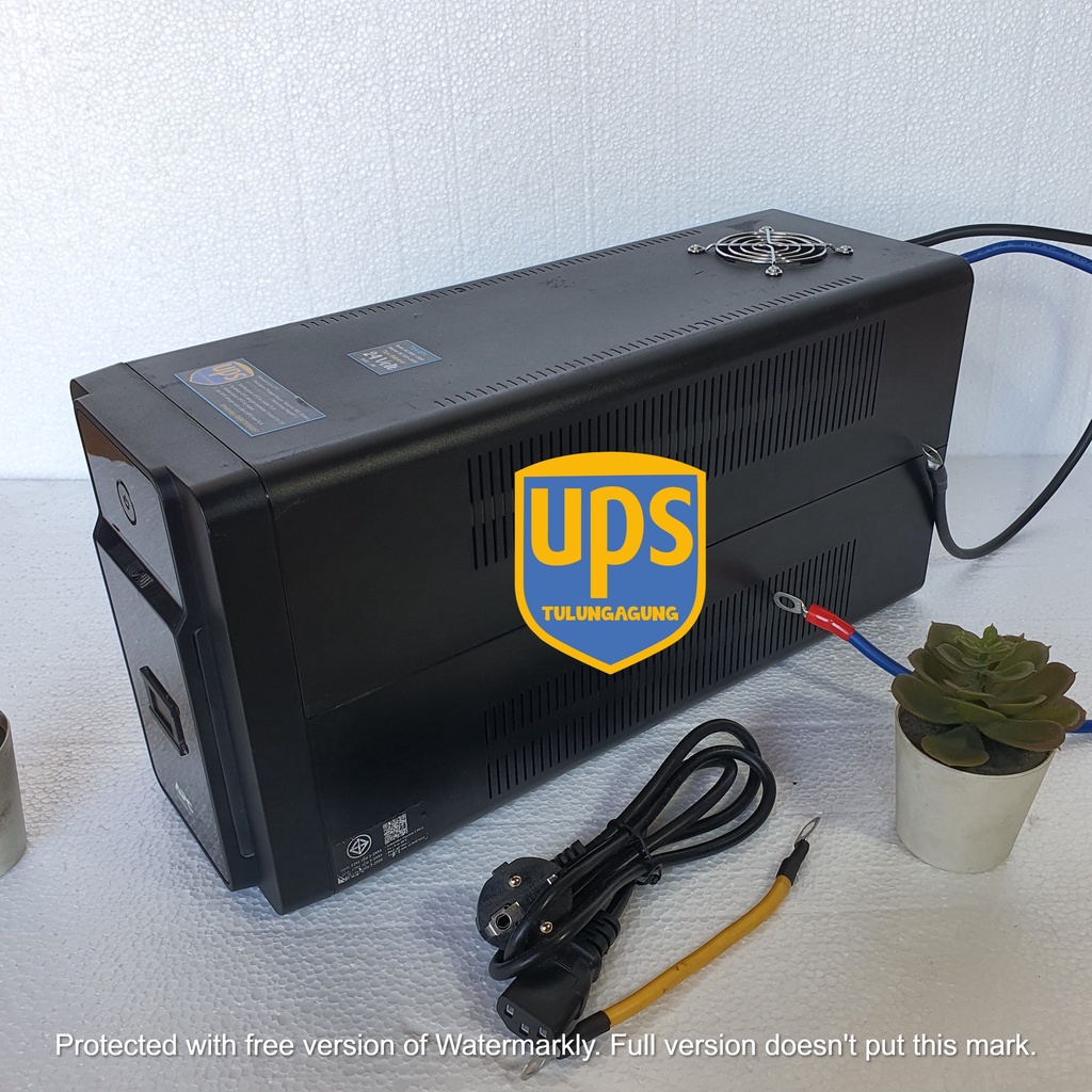 UPS 1200VA/650 Watt Modifikasi Timer Max 2 jam dan Fan Sensor Suhu, AKI 12V 7A- 200A