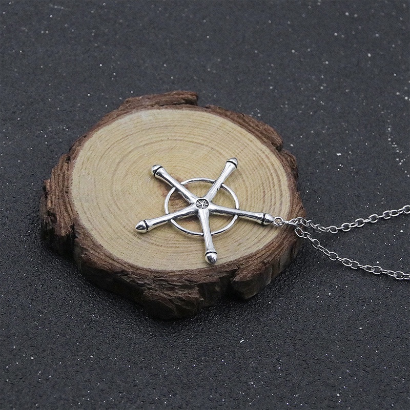 Anime Bleach Kalung Quincy Ishida Uryuu Cosplay Ginrei Gojiaku Amulet Alloy Choker Rantai Gelang Liontin Perhiasan Aksesoris
