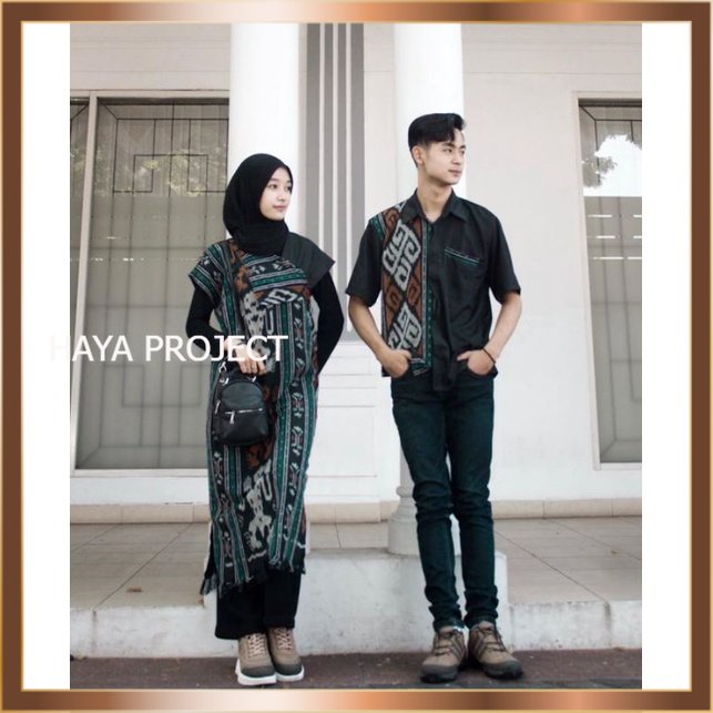 Couple Tenun - Baju Tenun Couple - Dress Kondangan - Couple Tenun - Batik Batik Couple Couple - Dres