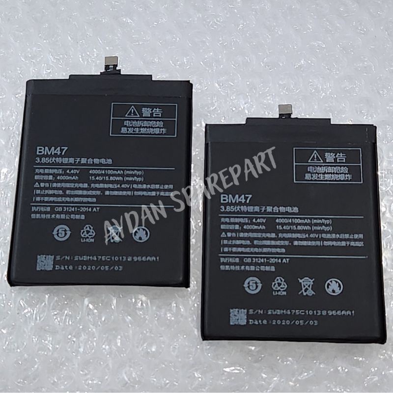 Battery Batre Baterai BM47 For Xiaomi Redmi 3 / 3X / 3S / 4X Origianl Baterai Xiaomi BM47
