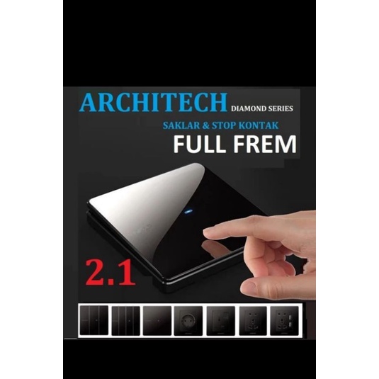saklar sakelar stop kontak architect diamond black hitam v16 series inbow