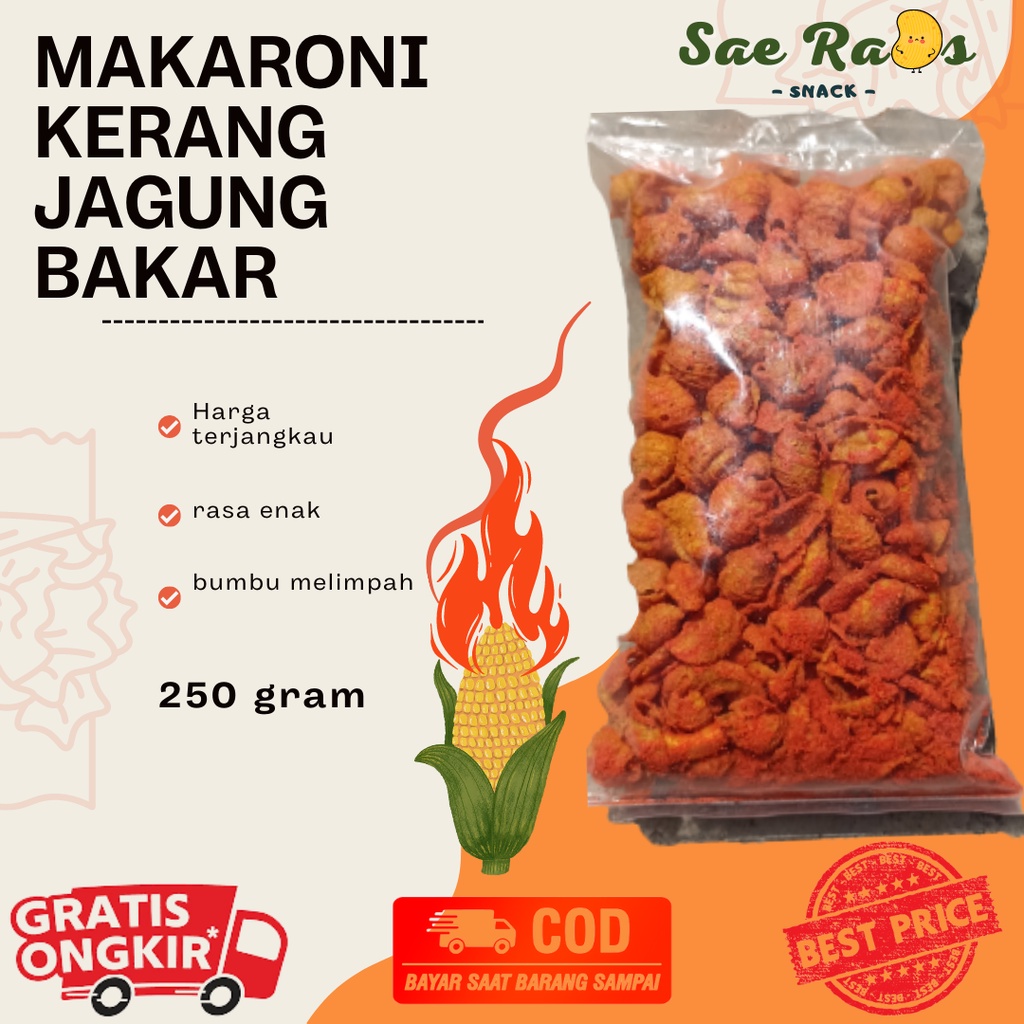 

Makaroni kerang jagung bakar 250 gram