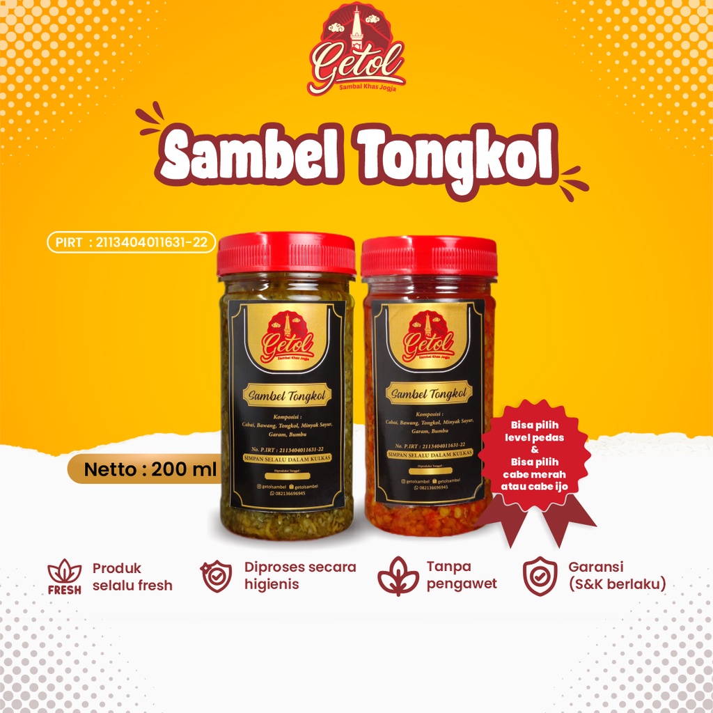 Jual Sambal Tongkol Getol Sambel Khas Jogja Pedas Nampol Kemasan Botol