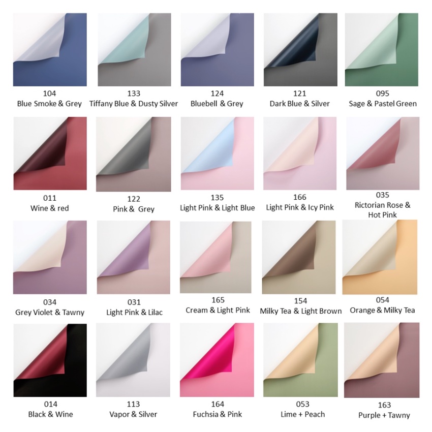 

[20 LEMBAR] FLOWER WRAPPING BI COLOR CELLOPHANE WATERPROOF KERTAS BUKET BUNGA