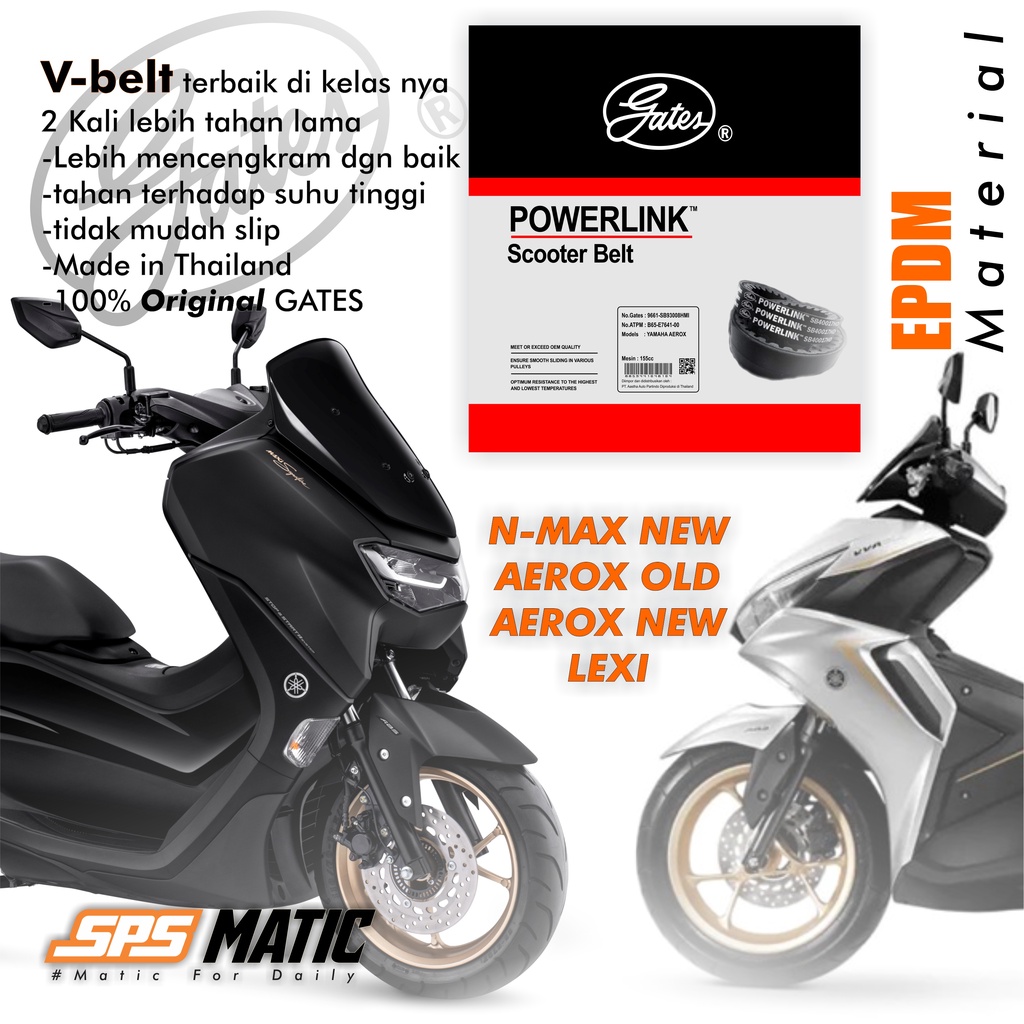 vbelt gates powerlink nmax old nmax new aerox lexi vbelt racing vanbelt aerox v belt v-belt nmax