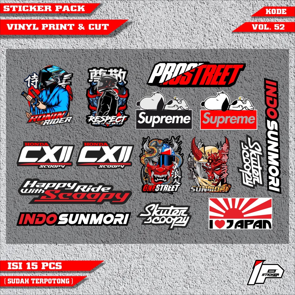 (COD) STICKER PACK DISTRO CUTTING sticker motor variasi Racing terbaru STICKER PACK DISTRO CUTTING d