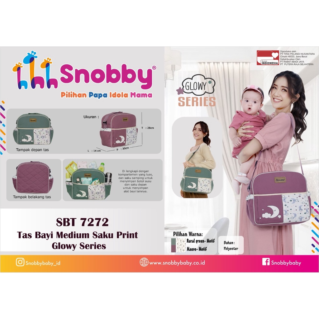 Snobby Tas Bayi Medium Saku Print Glowy Series SBT7272