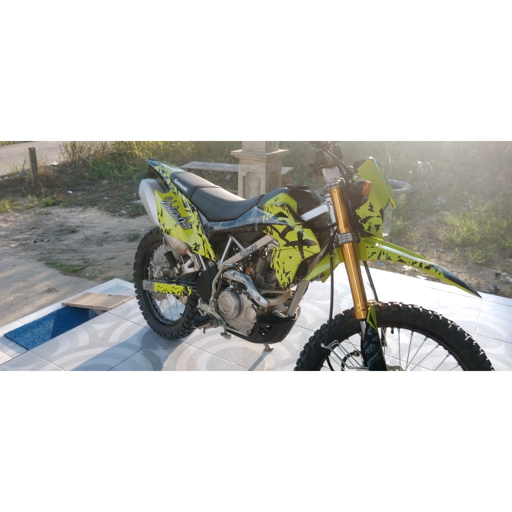 decal stiker klx 150 bf hijau stabilo racing