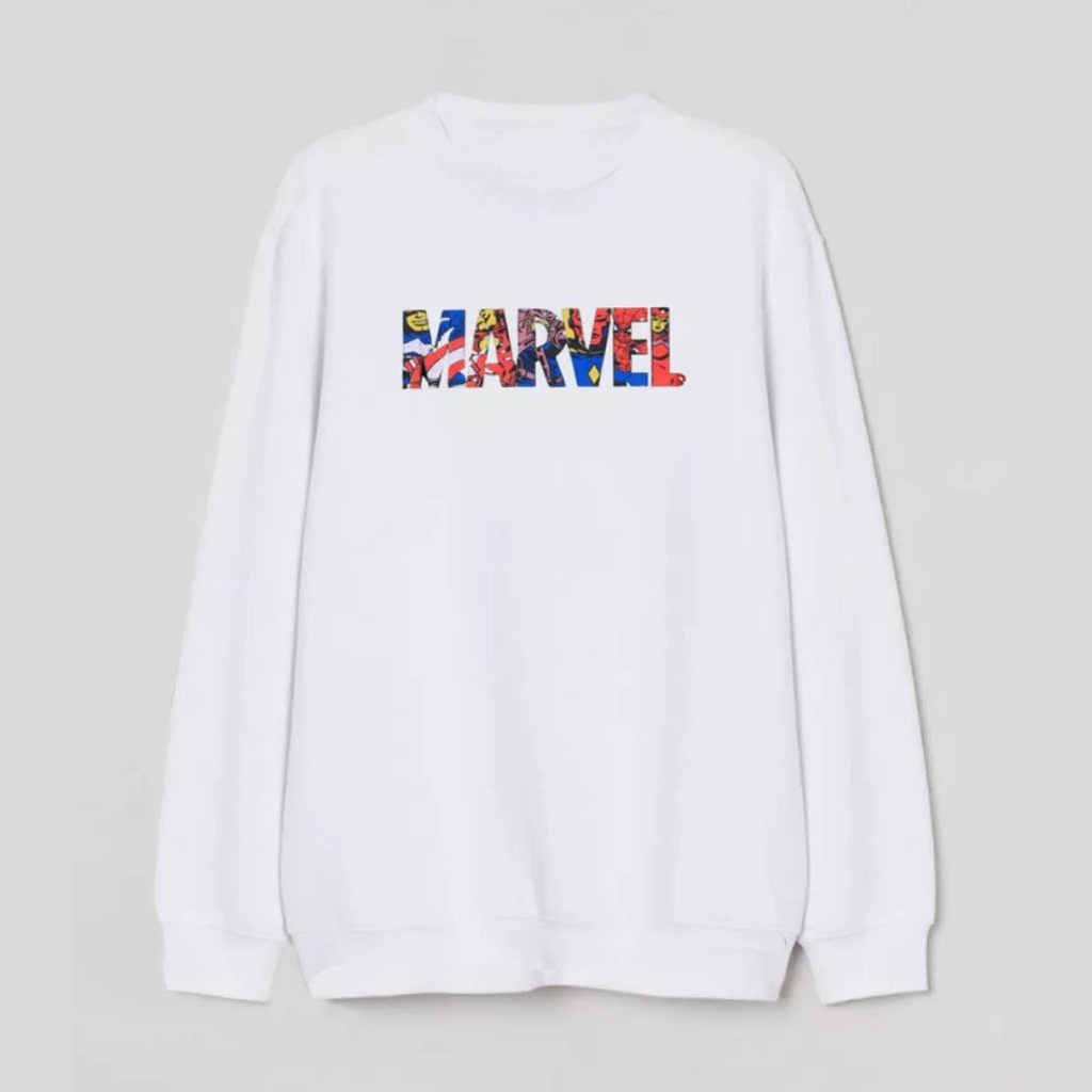 COD Sweater Crewneck Marvel Terbaru Bahan Tebal Untuk Pria dan Wanita Unisex