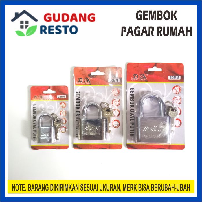 GEMBOK PAGAR LEHER PENDEK 30 40 50 60 MM GEMBOK RUMAH / KUNCI LEMARI / GEMBOK PINTU / KUNCI TOKO