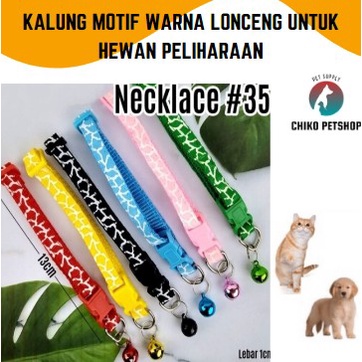 kalung motif berwarna untuk hewan peliharaan kucing anjing