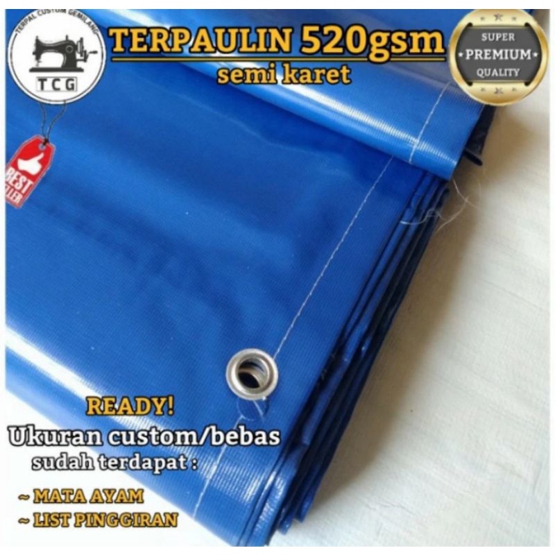 terpal semi karet  UK 300×200 semi karet orcid PVC super