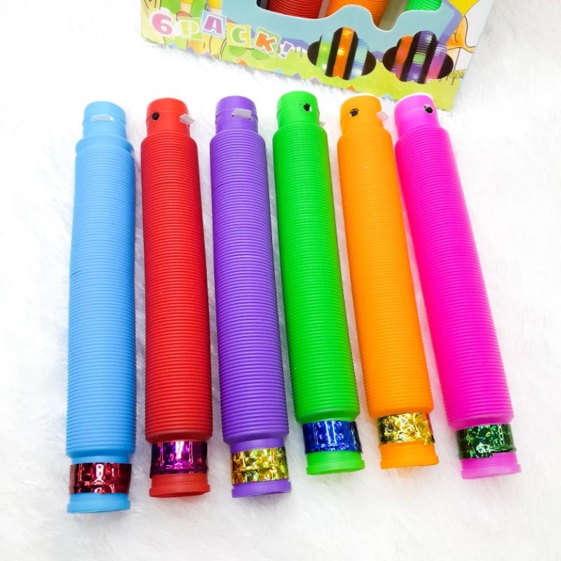 Mainan Viral Anak Light Up Pop - Mainan Lampu Stick Pipa Selang Fidget Toy - Mainan Lampu Warna Warni