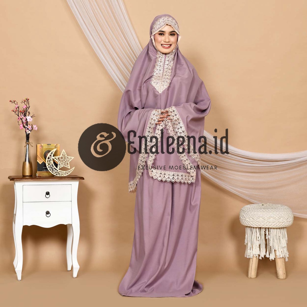 [COD] Mukena Dewasa Travelling Cinta 2in1 Katun Premium