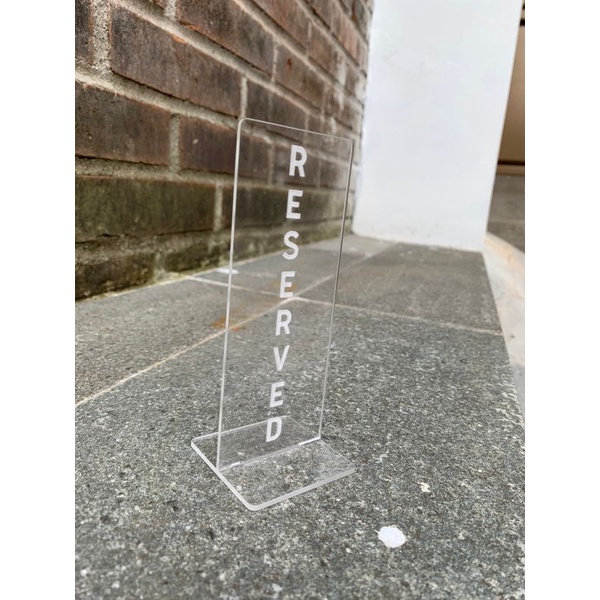 sign board reserved akrilik / sign board murah / Table Sign Reserved