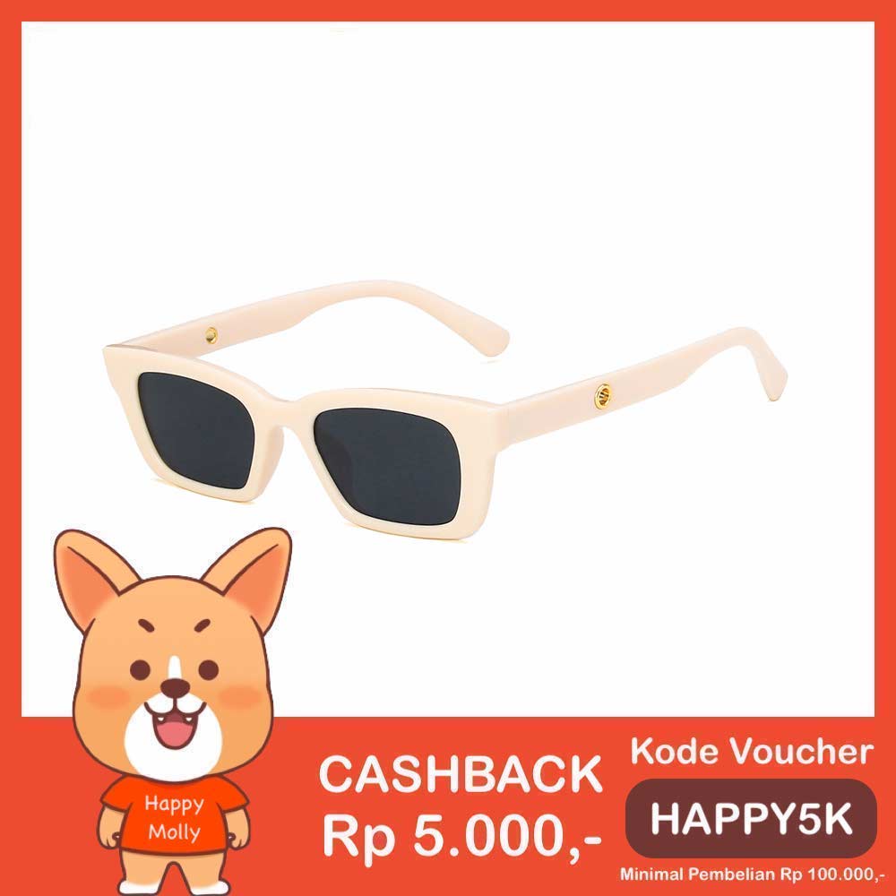 Kacamata UV400 [ Beige ] Anti Radiasi - Sunglasses Pria dan Wanita Korea - HM8149