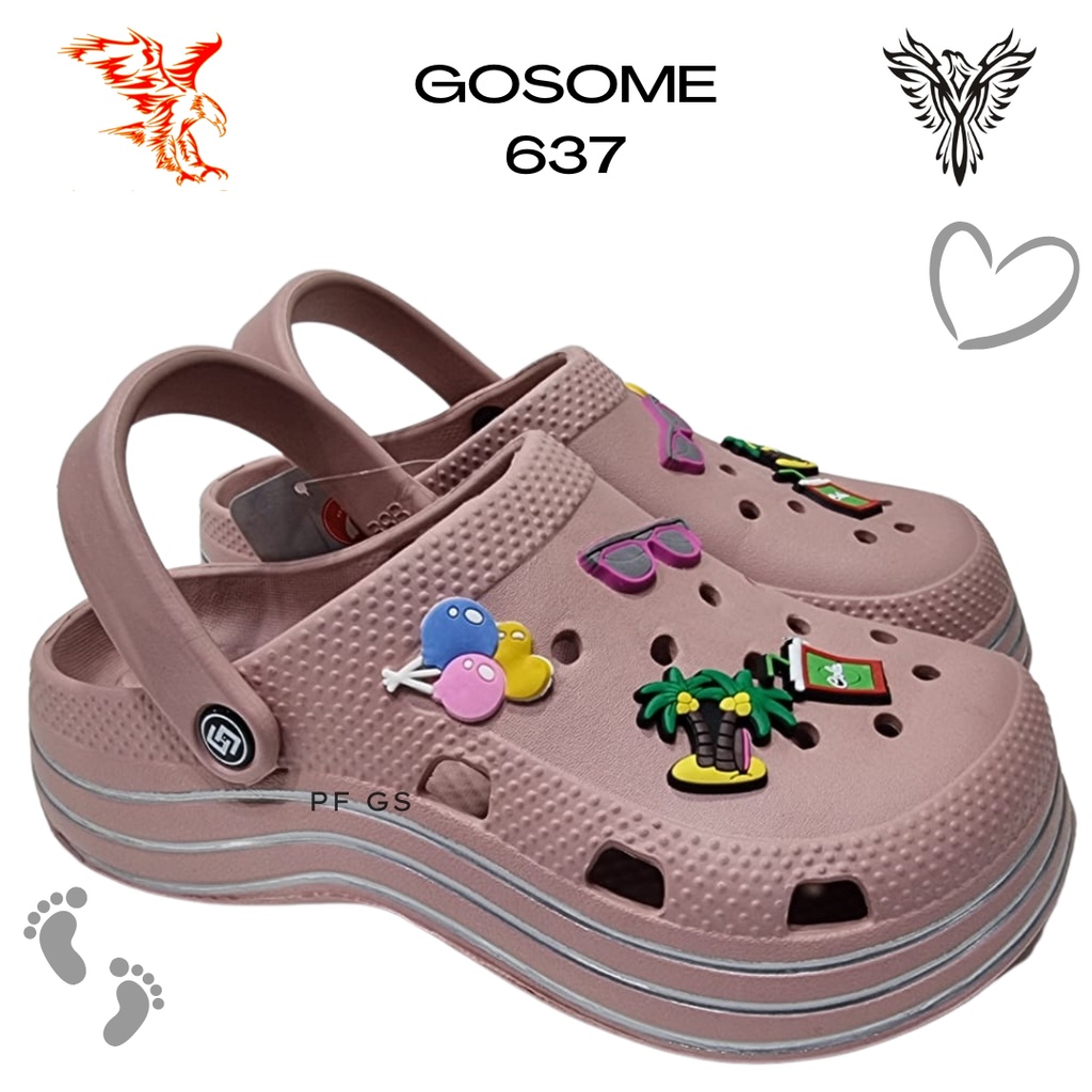 Sandal Baim Bakpao Wanita GOSOME 637 M PHYLON EVA FUJI Jibbitz 36-40