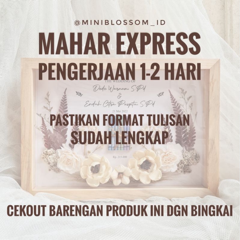 MAHAR EXPRESS (PENGERJAAN 1-2 HARI)