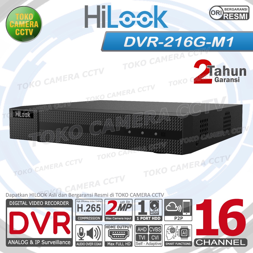 DVR RECORDER CCTV HILOOK 16 CHANNEL CCTV HILOOK 16CH 2MP