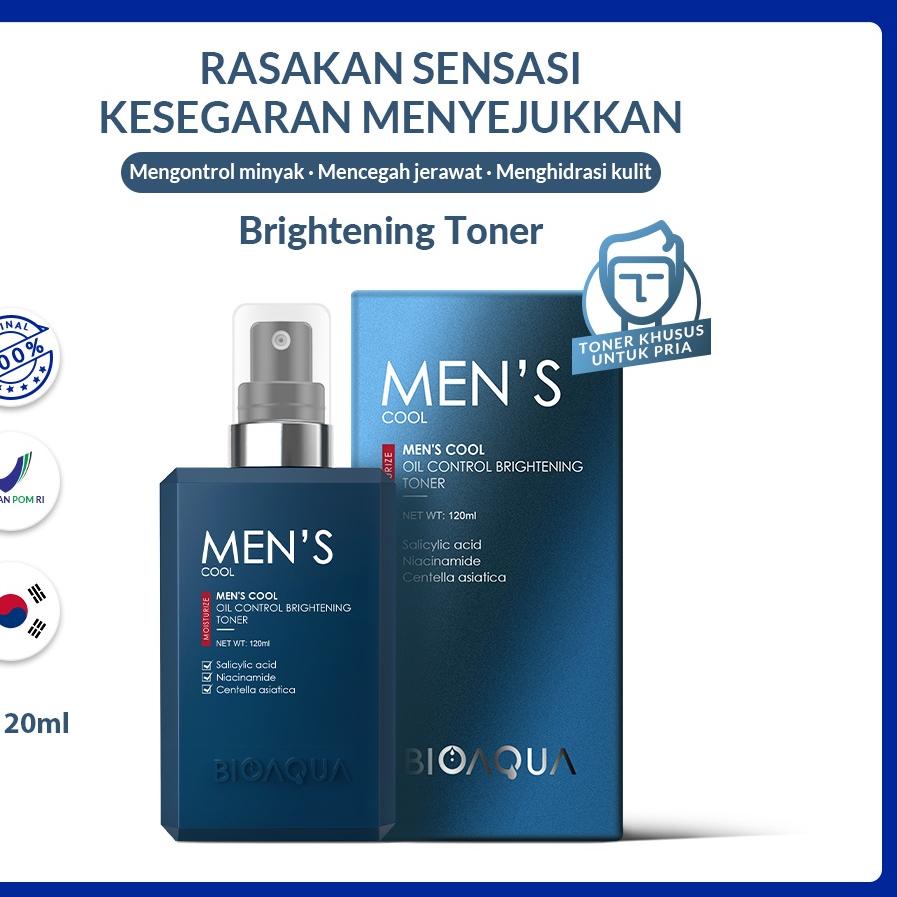 Terbaik BIOAQUA Skincare Pria Pemutih Wajah Men's Skincare Oil Control & Memudarkan Bekas Jerawat Pe