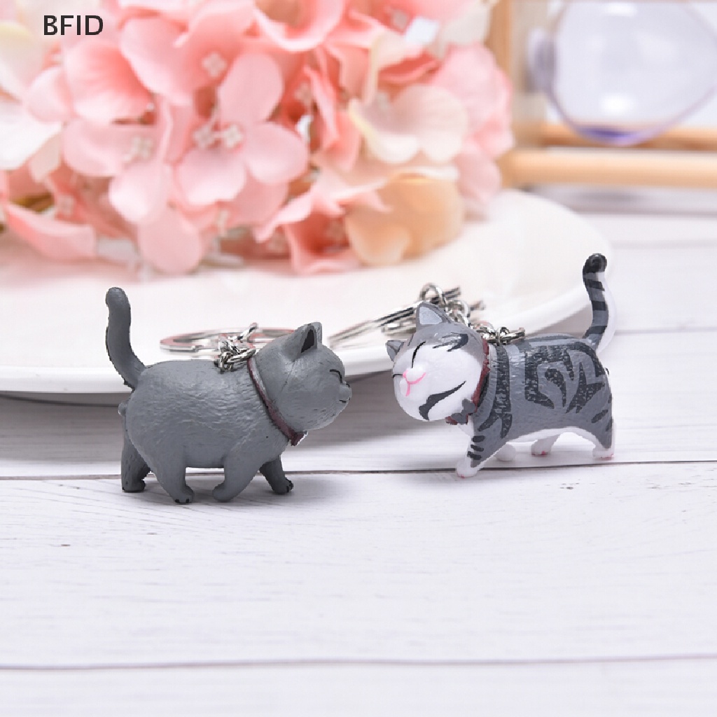 [BFID] New Lovely Cat Kitten Keychain Gantungan Kunci Handbag Liontin Ornamen Hadiah Mainan Anak [ID]