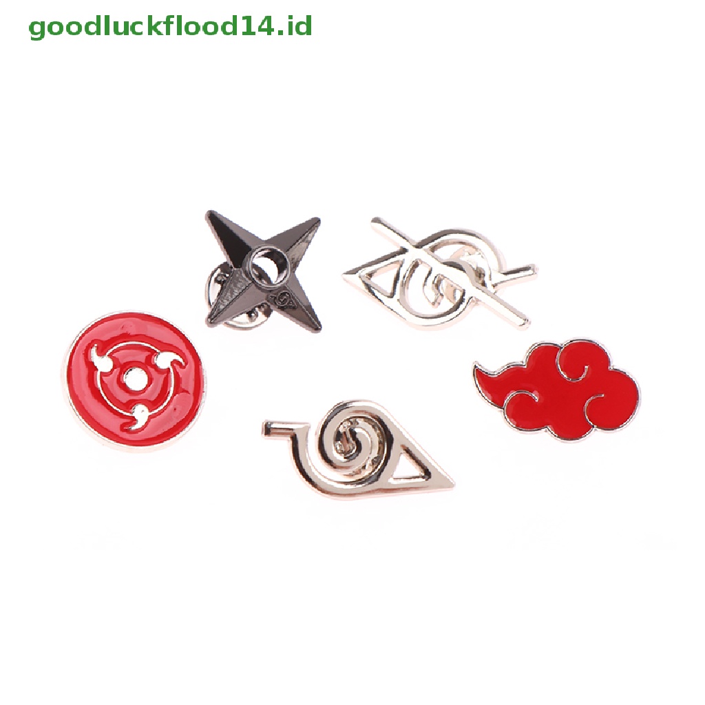 [GOOGFOUR] Akatsuki Red Cloud Bros Wanita Di Baju Anime Naruto Aksesoris Itachi Tas Lencana Di Ransel Perhiasan Hadiah Pria [TOP]