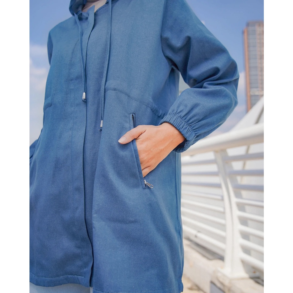 Jaket Parka Wanita Light Denim By Geulis