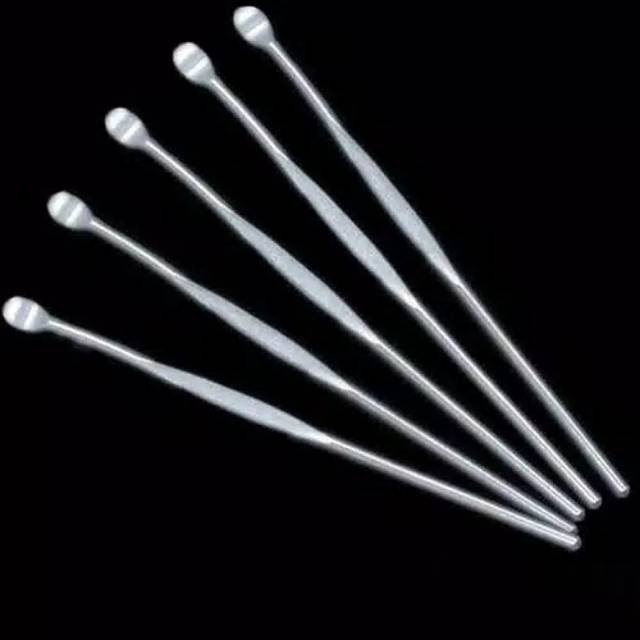 Korek kuping besi Ear Pick Wax Curette Remover Cleaner Perawatan Alat Earpick