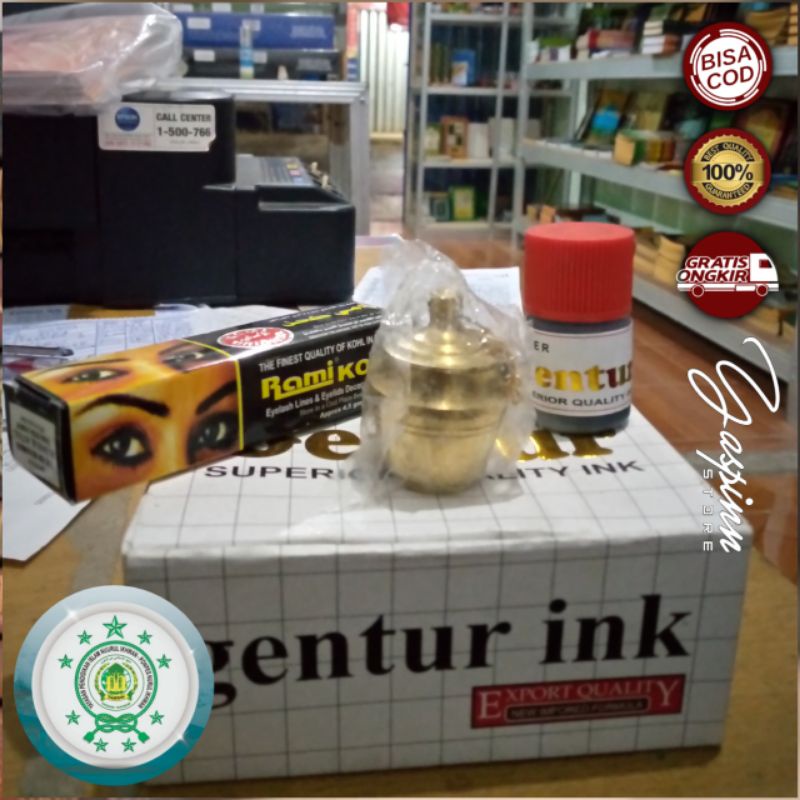 

Tempat Mangsi Tinta gentur ,Tempat Tinta Kuningan, For Fountain Pen , Pena, Pulpen