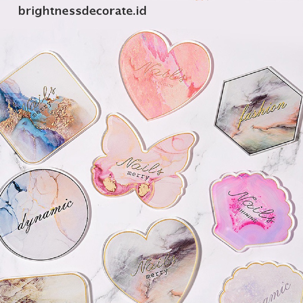 [Birth] Resin Stone Nail Art Akrilik Palette Display Board Pager Alat Pencampur Warna [ID]