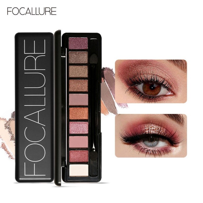 NAJMIA  FOCALLURE Eyeshadow Palette Nude 10 Warna FA08