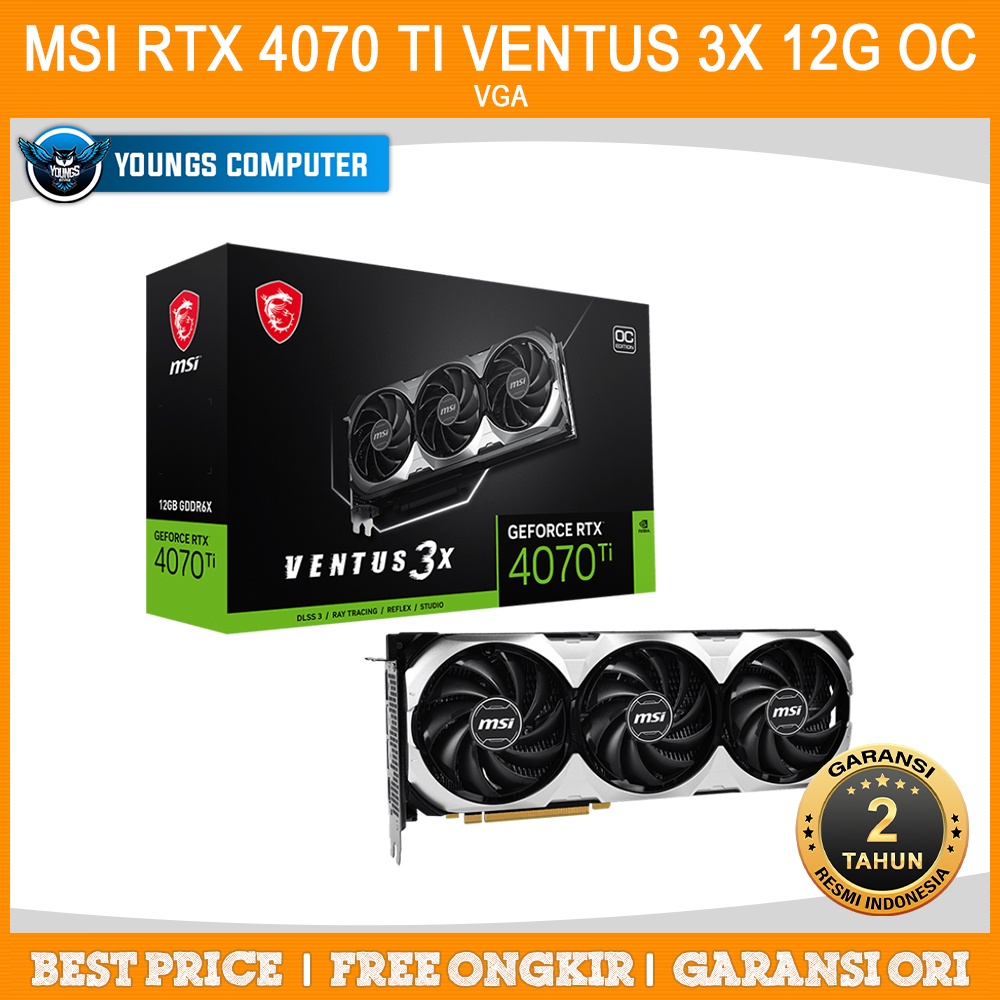 VGA MSI GeForce RTX 4070 Ti VENTUS 3X 12G OC | RTX 4070Ti 12GB GDDR6X