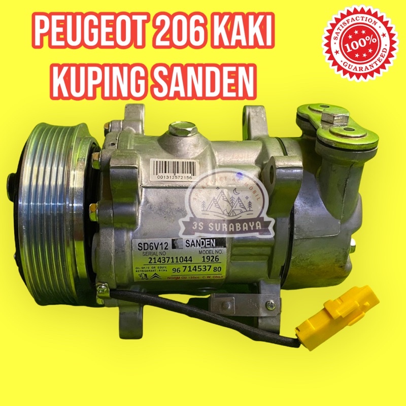 Kompresor Peugeot 206 307 Model Dudukan Kuping Ac Mobil