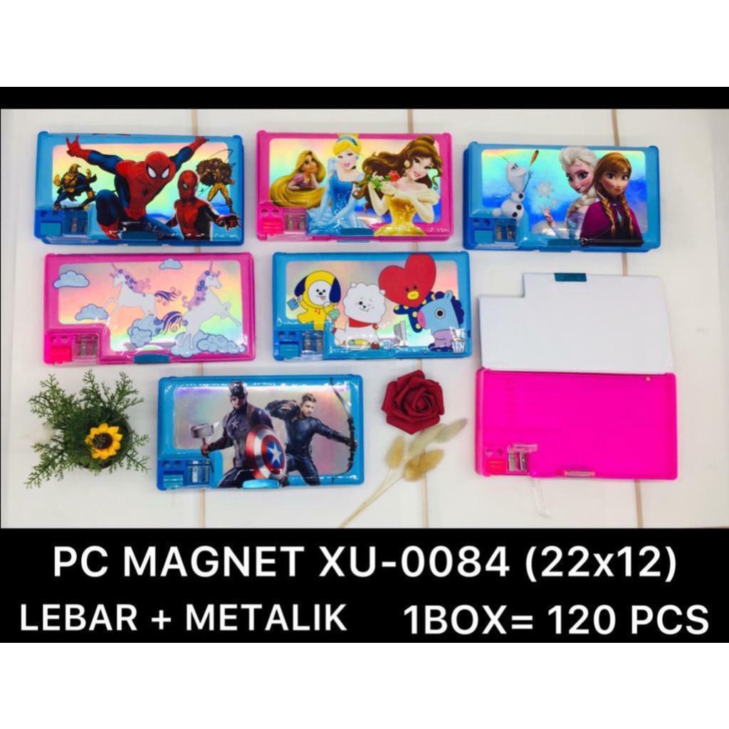 

KOTAK PENSIL MAGNET JUMBO METALIK KARAKTER KARTUN. PREMIUM TERMURAH