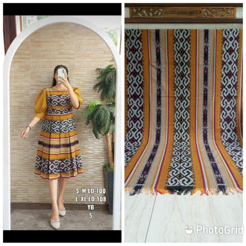 Dress tenun jepara baju tenun pesta baju tenun jepara etnik Dtb160