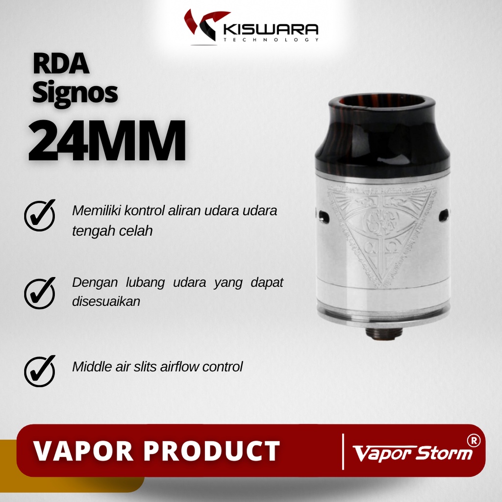 Signos 24 RDA Atomizer - SILVER [Clone] kiswaraBandung